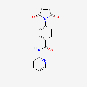 molecular formula C17H13N3O3 B4346888 4-(2,5-DIOXO-2,5-DIHYDRO-1H-PYRROL-1-YL)-N-(5-METHYL-2-PYRIDYL)BENZAMIDE 