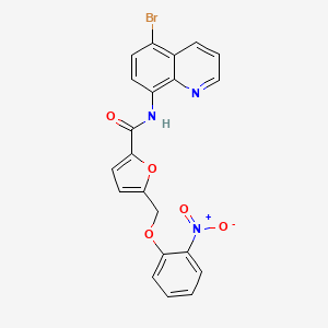 N-(5-bromoquinolin-8-yl)-5-[(2-nitrophenoxy)methyl]furan-2-carboxamide