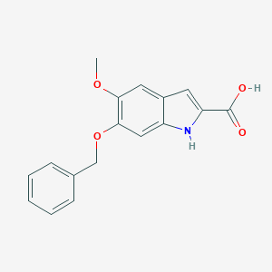 molecular formula C17H15NO4 B043469 6-(苄氧基)-5-甲氧基-1H-吲哚-2-羧酸 CAS No. 2495-92-3