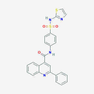 molecular formula C25H18N4O3S2 B434691 2-苯基-N-[4-(2-噻唑基磺酰胺)苯基]-4-喹啉甲酰胺 CAS No. 420093-86-3