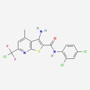 3-amino-6-[chloro(difluoro)methyl]-N-(2,4-dichlorophenyl)-4-methylthieno[2,3-b]pyridine-2-carboxamide