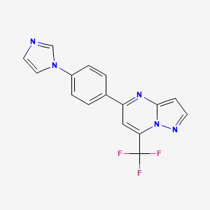 5-[4-(1H-imidazol-1-yl)phenyl]-7-(trifluoromethyl)pyrazolo[1,5-a]pyrimidine