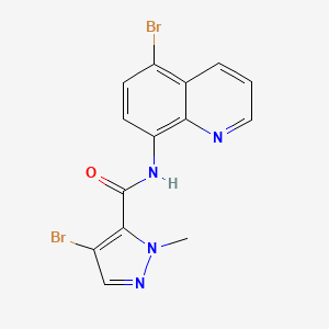 4-BROMO-N-(5-BROMO-8-QUINOLYL)-1-METHYL-1H-PYRAZOLE-5-CARBOXAMIDE