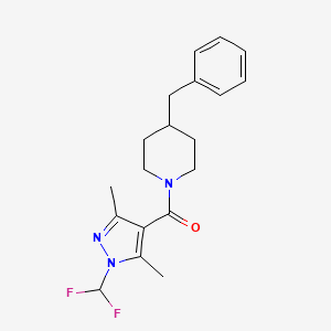 4-benzyl-1-{[1-(difluoromethyl)-3,5-dimethyl-1H-pyrazol-4-yl]carbonyl}piperidine