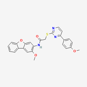 N-(2-METHOXYDIBENZO[B,D]FURAN-3-YL)-2-{[4-(4-METHOXYPHENYL)-2-PYRIMIDINYL]SULFANYL}ACETAMIDE