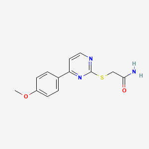 molecular formula C13H13N3O2S B4347086 2-{[4-(4-Methoxyphenyl)pyrimidin-2-yl]sulfanyl}acetamide 