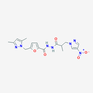 5-[(3,5-DIMETHYL-1H-PYRAZOL-1-YL)METHYL]-N-[2-METHYL-3-(4-NITRO-1H-PYRAZOL-1-YL)PROPANOYL]-2-FUROHYDRAZIDE