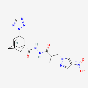 N-[2-METHYL-3-(4-NITRO-1H-PYRAZOL-1-YL)PROPANOYL]-3-(2H-1,2,3,4-TETRAAZOL-2-YL)-1-ADAMANTANECARBOHYDRAZIDE