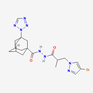 molecular formula C19H25BrN8O2 B4347138 N-[3-(4-BROMO-1H-PYRAZOL-1-YL)-2-METHYLPROPANOYL]-3-(2H-1,2,3,4-TETRAAZOL-2-YL)-1-ADAMANTANECARBOHYDRAZIDE 