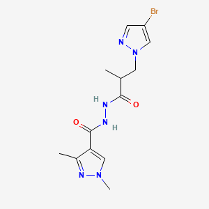 N-[3-(4-BROMO-1H-PYRAZOL-1-YL)-2-METHYLPROPANOYL]-1,3-DIMETHYL-1H-PYRAZOLE-4-CARBOHYDRAZIDE