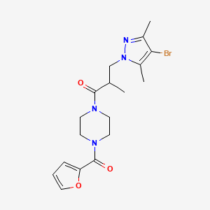 3-(4-BROMO-3,5-DIMETHYL-1H-PYRAZOL-1-YL)-1-[4-(2-FURYLCARBONYL)PIPERAZINO]-2-METHYL-1-PROPANONE