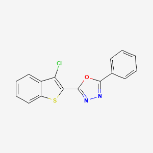 2-(3-Chloro-1-benzothiophen-2-yl)-5-phenyl-1,3,4-oxadiazole