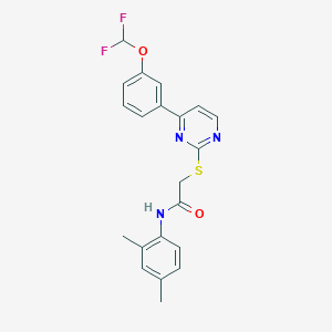 2-({4-[3-(DIFLUOROMETHOXY)PHENYL]-2-PYRIMIDINYL}SULFANYL)-N-(2,4-DIMETHYLPHENYL)ACETAMIDE