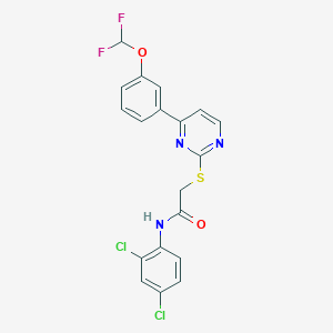 N-(2,4-DICHLOROPHENYL)-2-({4-[3-(DIFLUOROMETHOXY)PHENYL]-2-PYRIMIDINYL}SULFANYL)ACETAMIDE