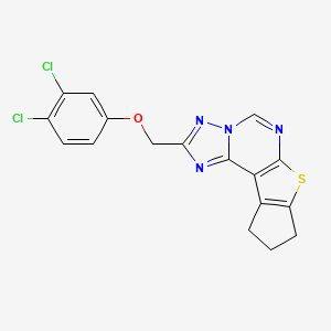 2-[(3,4-dichlorophenoxy)methyl]-9,10-dihydro-8H-cyclopenta[4,5]thieno[3,2-e][1,2,4]triazolo[1,5-c]pyrimidine