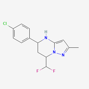 5-(4-chlorophenyl)-7-(difluoromethyl)-2-methyl-4,5,6,7-tetrahydropyrazolo[1,5-a]pyrimidine