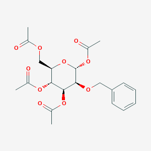 molecular formula C21H26O10 B043473 2-O-BENZYL-1,3,4,6-TETRA-O-ACETYL-alpha-D-MANNOPYRANOSE CAS No. 80779-87-9