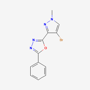 2-(4-bromo-1-methyl-1H-pyrazol-3-yl)-5-phenyl-1,3,4-oxadiazole