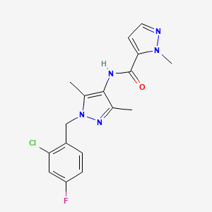 N-[1-(2-chloro-4-fluorobenzyl)-3,5-dimethyl-1H-pyrazol-4-yl]-1-methyl-1H-pyrazole-5-carboxamide