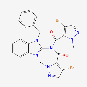 molecular formula C24H19Br2N7O2 B4347341 N-(1-BENZYL-1H-1,3-BENZIMIDAZOL-2-YL)-4-BROMO-N-[(4-BROMO-1-METHYL-1H-PYRAZOL-5-YL)CARBONYL]-1-METHYL-1H-PYRAZOLE-5-CARBOXAMIDE 