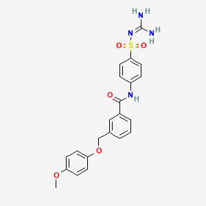 molecular formula C22H22N4O5S B4347344 N-(4-{[(diaminomethylene)amino]sulfonyl}phenyl)-3-[(4-methoxyphenoxy)methyl]benzamide 