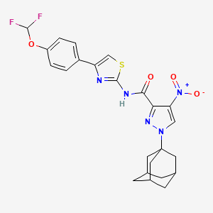 1-(1-adamantyl)-N-{4-[4-(difluoromethoxy)phenyl]-1,3-thiazol-2-yl}-4-nitro-1H-pyrazole-3-carboxamide