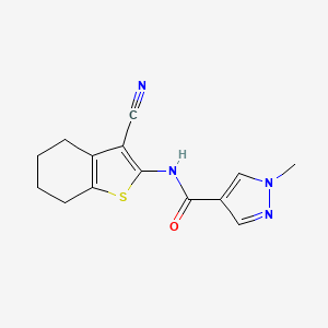 N-(3-cyano-4,5,6,7-tetrahydro-1-benzothiophen-2-yl)-1-methyl-1H-pyrazole-4-carboxamide