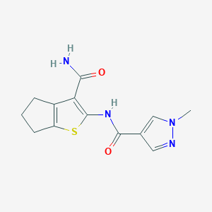 N-[3-(AMINOCARBONYL)-5,6-DIHYDRO-4H-CYCLOPENTA[B]THIOPHEN-2-YL]-1-METHYL-1H-PYRAZOLE-4-CARBOXAMIDE