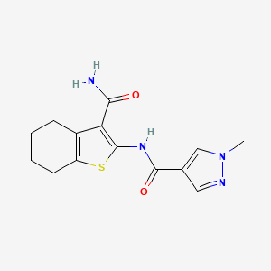 N-[3-(AMINOCARBONYL)-4,5,6,7-TETRAHYDRO-1-BENZOTHIOPHEN-2-YL]-1-METHYL-1H-PYRAZOLE-4-CARBOXAMIDE