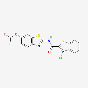 3-chloro-N-[6-(difluoromethoxy)-1,3-benzothiazol-2-yl]-1-benzothiophene-2-carboxamide