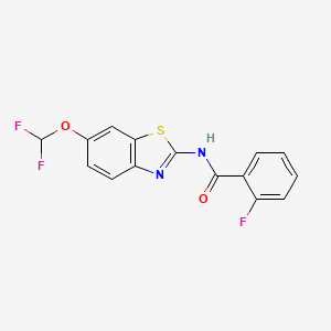 N-[6-(difluoromethoxy)-1,3-benzothiazol-2-yl]-2-fluorobenzamide