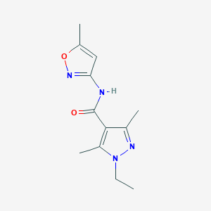 1-ethyl-3,5-dimethyl-N-(5-methyl-3-isoxazolyl)-1H-pyrazole-4-carboxamide