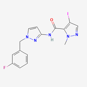 N-[1-(3-fluorobenzyl)-1H-pyrazol-3-yl]-4-iodo-1-methyl-1H-pyrazole-5-carboxamide