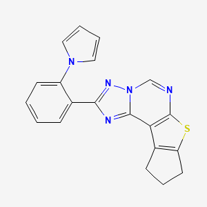 2-[2-(1H-pyrrol-1-yl)phenyl]-9,10-dihydro-8H-cyclopenta[4,5]thieno[3,2-e][1,2,4]triazolo[1,5-c]pyrimidine