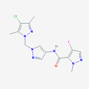 N~5~-{1-[(4-CHLORO-3,5-DIMETHYL-1H-PYRAZOL-1-YL)METHYL]-1H-PYRAZOL-4-YL}-4-IODO-1-METHYL-1H-PYRAZOLE-5-CARBOXAMIDE