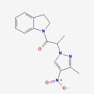 1-(2,3-DIHYDRO-1H-INDOL-1-YL)-2-(3-METHYL-4-NITRO-1H-PYRAZOL-1-YL)-1-PROPANONE