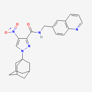 molecular formula C24H25N5O3 B4347627 1-(1-ADAMANTYL)-4-NITRO-N-(6-QUINOLYLMETHYL)-1H-PYRAZOLE-3-CARBOXAMIDE 