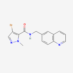 molecular formula C15H13BrN4O B4347649 4-BROMO-1-METHYL-N-(6-QUINOLYLMETHYL)-1H-PYRAZOLE-5-CARBOXAMIDE 