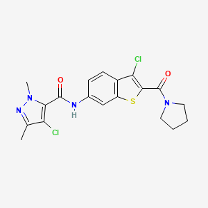 4-chloro-N-[3-chloro-2-(1-pyrrolidinylcarbonyl)-1-benzothien-6-yl]-1,3-dimethyl-1H-pyrazole-5-carboxamide