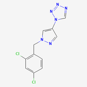 molecular formula C11H8Cl2N6 B4347679 1-[1-(2,4-dichlorobenzyl)-1H-pyrazol-4-yl]-1H-tetrazole 