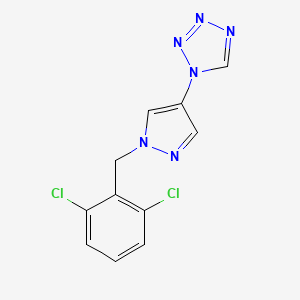 molecular formula C11H8Cl2N6 B4347685 1-[1-(2,6-DICHLOROBENZYL)-1H-PYRAZOL-4-YL]-1H-1,2,3,4-TETRAAZOLE 