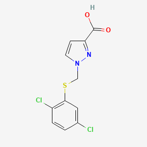 1-{[(2,5-dichlorophenyl)sulfanyl]methyl}-1H-pyrazole-3-carboxylic acid