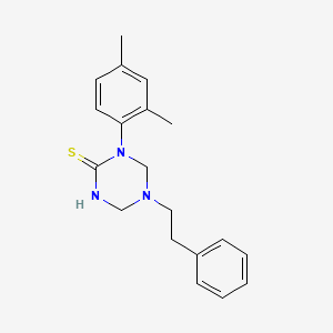 1-(2,4-dimethylphenyl)-5-(2-phenylethyl)-1,3,5-triazinane-2-thione