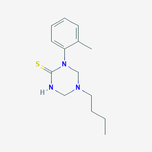 molecular formula C14H21N3S B4347773 5-butyl-1-(2-methylphenyl)-1,3,5-triazinane-2-thione 