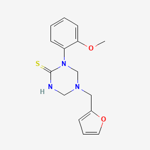 5-(Furan-2-ylmethyl)-1-(2-methoxyphenyl)-1,3,5-triazinane-2-thione