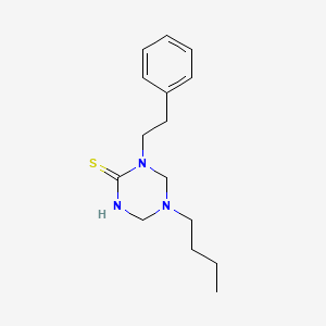 molecular formula C15H23N3S B4347783 5-butyl-1-phenethyl-1,3,5-triazinane-2-thione 