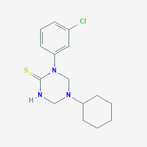 1-(3-chlorophenyl)-5-cyclohexyl-1,3,5-triazinane-2-thione