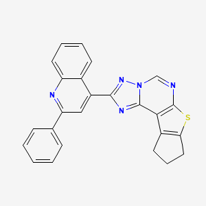 2-(2-PHENYL-4-QUINOLYL)-9,10-DIHYDRO-8H-CYCLOPENTA[4,5]THIENO[3,2-E][1,2,4]TRIAZOLO[1,5-C]PYRIMIDINE