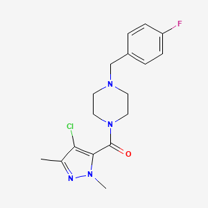 1-[(4-chloro-1,3-dimethyl-1H-pyrazol-5-yl)carbonyl]-4-(4-fluorobenzyl)piperazine