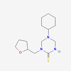 5-cyclohexyl-1-(tetrahydro-2-furanylmethyl)-1,3,5-triazinane-2-thione